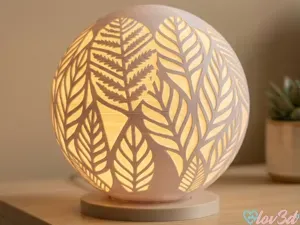 Leaf Lattice Globe & Simple Base Tealight Lamp