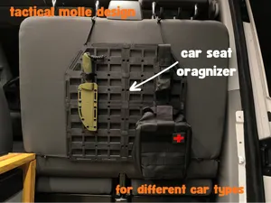 tactical molle car seat organizer / plate