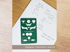 Organic Chemistry credit card - molecule stencil