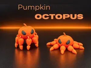 Scary Pumpkin Octopus Flexi Mini