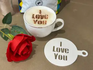I Love You - Coffee Stencil Cappuccino Art