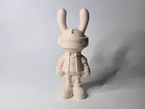 Coniglio Y2k in stile Bearbrick