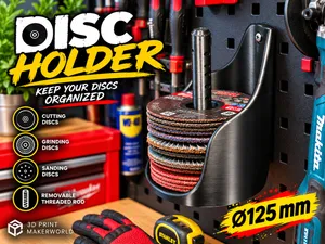 125mm Angle Grinder Disc Holder – Wall Organizer