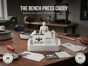 Fitness Bench Press Business Card Holder