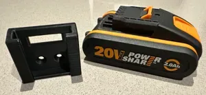 Worx 20V battery mount with lock