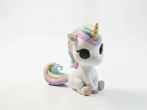 Chibi Unicorn Figurine Cute Fantasy 3D Printable