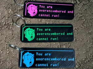 Fallout overencumbered Keychain | Bag Tag