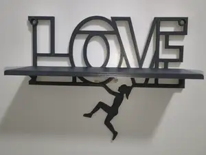 Climber LOVE Wall Shelf – Artistic Wall Decor