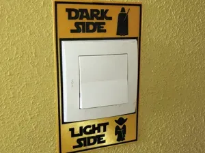Letrero Star Wars para interruptor de luz