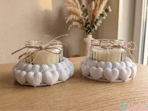 Heart Mini Jar Candle Holder (54mm / HÖKGÖK)