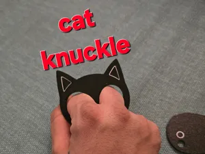 Cute Cat Knuckle Grip Self-Defense Keychain strong