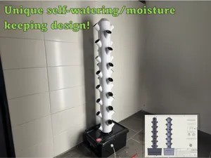Hydroponic tower, unique humidification design