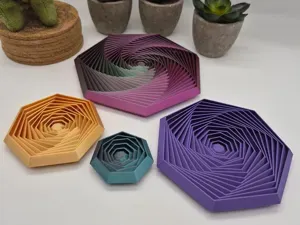 Fractal Heptagon Fidget Toy - 4 Sizes