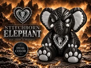 Stitchborn Elephant – Dual Color Guardian