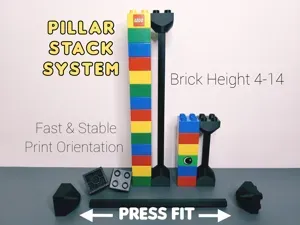 Pillar Stack System - Duplo Bricks Compatible