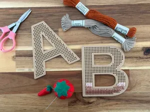 Parametric Letter Cross Stitch Plate