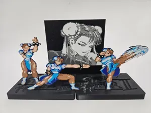 Chun-Li Street Fighter 2 Pixel Art Figure