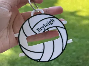 Vollyball hairtie holder keychain