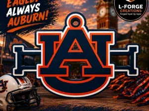 Auburn Tigers Hair Tie Holder Keychain