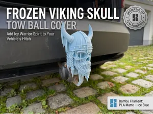 Frozen Viking Skull Tow Ball Cover | Hitch Cap