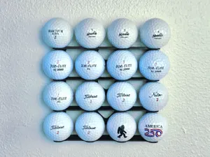 Golf Ball Display Shelf - 16 & 8 Slot Wall Mounted