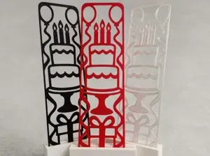 Birthday Cake Cutout Bookmark | Fast Single-Color
