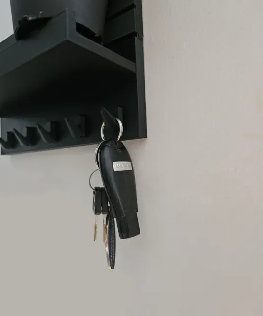 Modern modular wall key holder with Shelf — Image 5 of 7