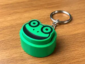 Frog Face Clicker Keychain Fidget