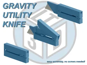 LTslide: 3D printed gravity utility knife