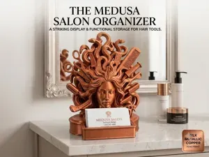 Medusa Salon Desk Organizer Card Holder