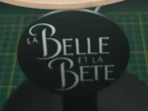 Sous verre La Belle et la Bête ou (déco lampe E14)