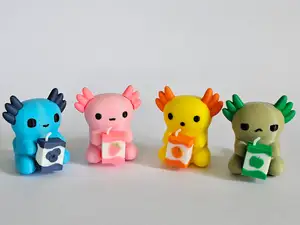 Cute Axolotl Fruit Juice Squad