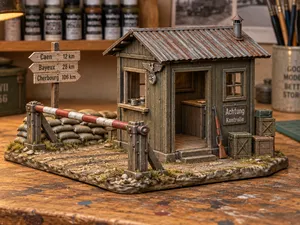 Posto di Blocco Tedesco WWII Checkpoint Normandia