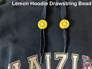 Lemon Slice Drawstring Hoodie Bead