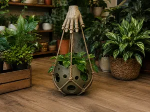 Hanging Hand Macrame Planter