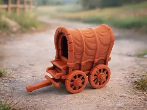 Planwagen Kutsche auf dem Weg ins Abenteuer