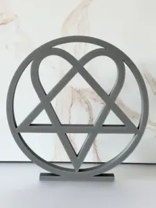 HIM Heartagram logo decoration, free-standing