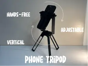 Adjustable Vertical Phone Tripod - Full 3D Printed