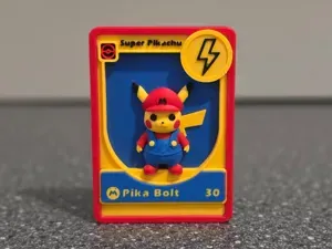 3d Super Pikachu TCG Sammelkarte Relief-Karte