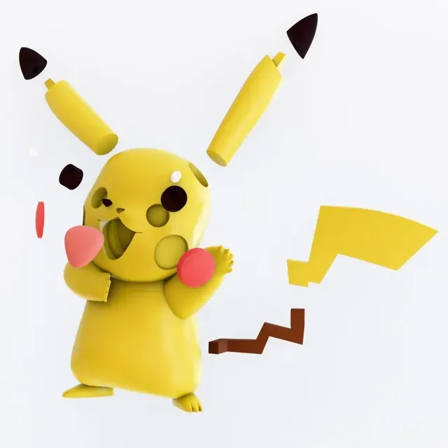 Pikachu Pokemon Model; No AMS Needed - Split Print — Фото 2 из 7