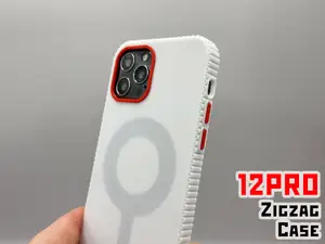 iPhone 12 Pro Zigzag Case Customizable Button