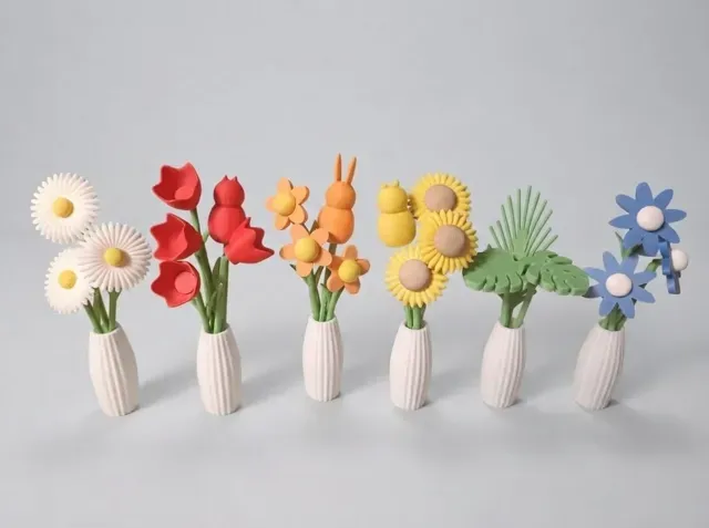 6 Assorted Mini Flowers | Mini Vase & Animal Picks — Фото 2 из 8