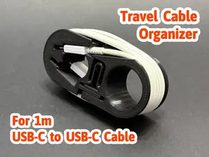 USB-C to USB-C travel cable organizer fidget clip