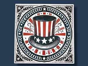 Uncle Sam Hat Patriotic Americana Hueforge