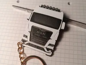 MAN TGX II (2020) with roof lights keychain