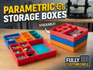 Parametric Stackable Storage Box & Organizer