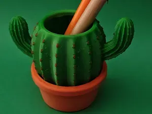 Cactus Pen Holder & Desk Organizer / Multicolor