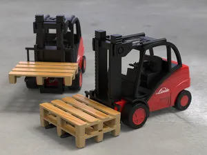Linde fork lift modle 林德可动叉车模型（无需五金件及胶水）