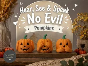 Hear, See & Speak No Evil Pumpkins