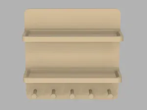 Key Holder with Shelves and Accessory Storage